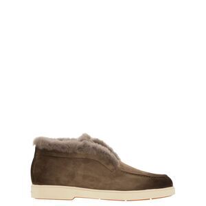 Santoni Women Suede And Fur Desert Boot